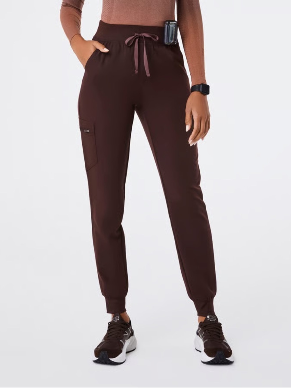 Figs Women's espresso Zamora Brown Jogger Scrub Pants BNUC